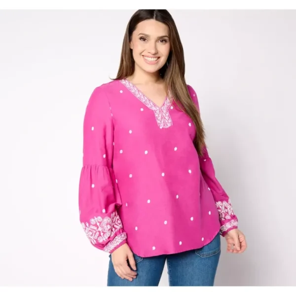 Belle Boho by Kim Gravel Frayed Knot Embroidered Floral Blouse - a world of fashionable women's clothing, including a wide selection of dresses and trendy accessories.> Hat