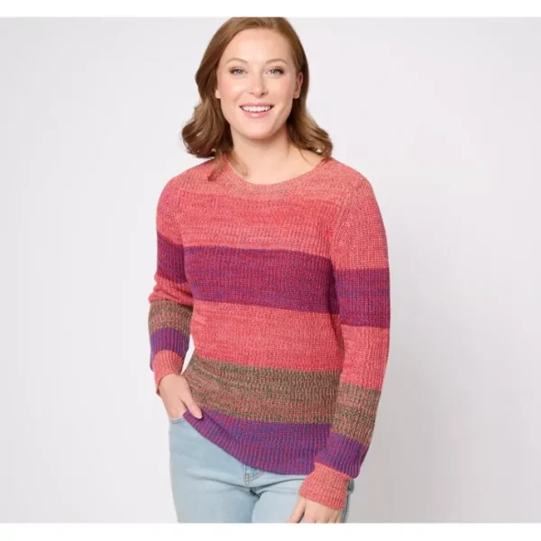 Shop All<Belle Boho by Kim Gravel Rainbow Shaker Stitch Sweater - a world of fashionable women's clothing, including a wide selection of dresses and trendy accessories.
