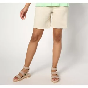 Belle by Ki Gravel Primabelle Twill 5 Pocket 8"Shorts w/Fray - a world of fashionable women's clothing, including a wide selection of dresses and trendy accessories.> Hat