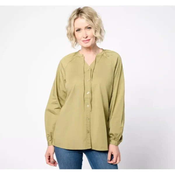 Belle by Kim Gravel Belle Tencel Blouson Sleeve Blouse - a world of fashionable women's clothing, including a wide selection of dresses and trendy accessories.> Hat