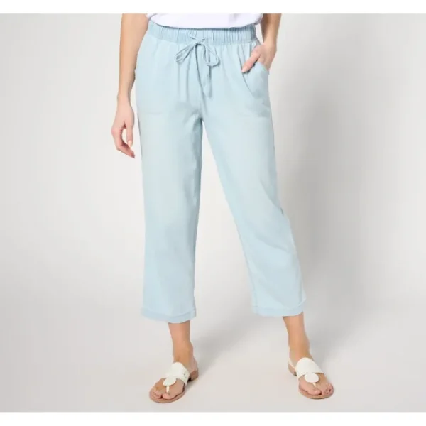 Shop All<Belle by Kim Gravel Belle Tencel Drawstring Waist Pant, Pet - a world of fashionable women's clothing, including a wide selection of dresses and trendy accessories.