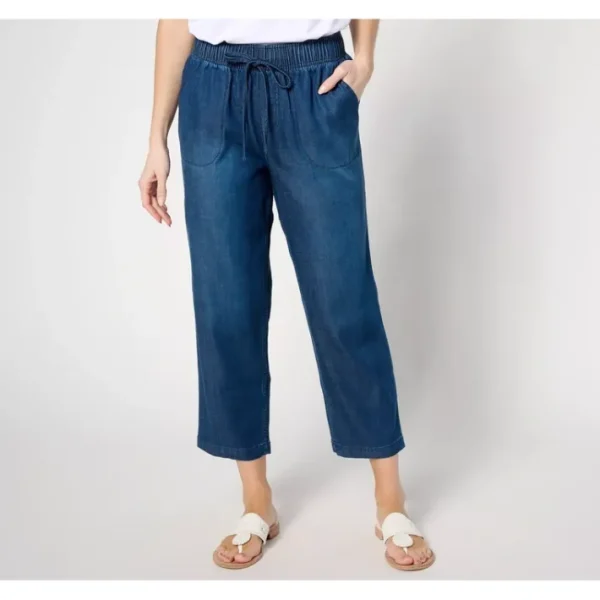 Shop All<Belle by Kim Gravel Belle Tencel Drawstring Waist Pant, Reg - a world of fashionable women's clothing, including a wide selection of dresses and trendy accessories.