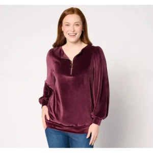 Dresses<Belle by Kim Gravel Belleour Circle Zip Top - a world of fashionable women's clothing, including a wide selection of dresses and trendy accessories.
