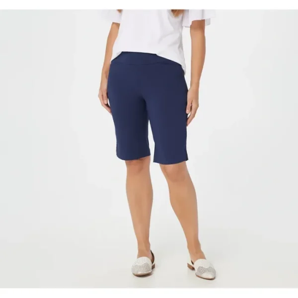 Shop All<Belle by Kim Gravel Citi Twill Bermuda Short - a world of fashionable women's clothing, including a wide selection of dresses and trendy accessories.