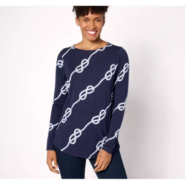 Shop All<Belle by Kim Gravel Drop It Like It's Yacht Boatneck Top - a world of fashionable women's clothing, including a wide selection of dresses and trendy accessories.