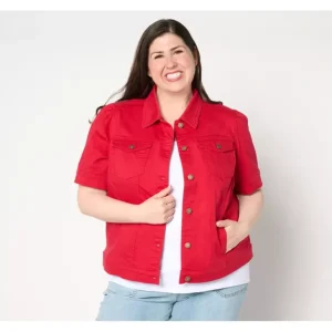 Belle by Kim Gravel Elbow Sleeve Jean Jacket - a world of fashionable women's clothing, including a wide selection of dresses and trendy accessories.> Dresses