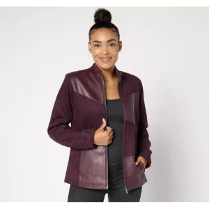 Belle by Kim Gravel Faux Leather and Faux Suede Jacket - a world of fashionable women's clothing, including a wide selection of dresses and trendy accessories.> Hat