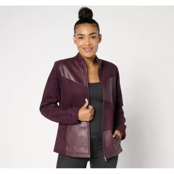 Belle by Kim Gravel Faux Leather and Faux Suede Jacket - a world of fashionable women's clothing, including a wide selection of dresses and trendy accessories.> Hat