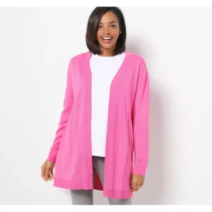 Belle by Kim Gravel Feather Knit Long Cardigan with Pockets - a world of fashionable women's clothing, including a wide selection of dresses and trendy accessories.> Hat