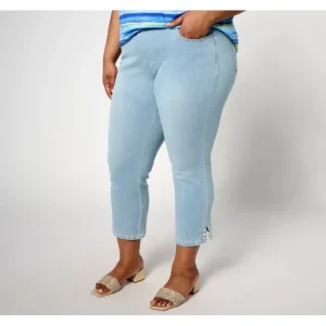Fashion<Belle by Kim Gravel Flexibelle Pearls Cropped Jean, Regular - a world of fashionable women's clothing, including a wide selection of dresses and trendy accessories.