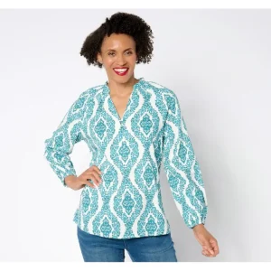 Belle by Kim Gravel Floral Ikat Blouson Sleeve Blouse - a world of fashionable women's clothing, including a wide selection of dresses and trendy accessories.> Hat