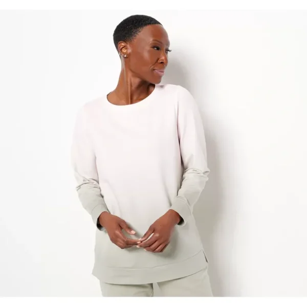 Belle by Kim Gravel French Terry Dip Dye Sweatshirt - a world of fashionable women's clothing, including a wide selection of dresses and trendy accessories.> Hat