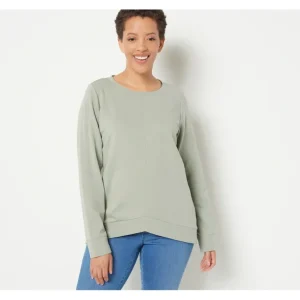 Belle by Kim Gravel French Terry Top with Inverted Hem - a world of fashionable women's clothing, including a wide selection of dresses and trendy accessories.> Hat