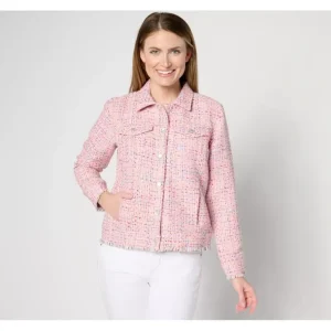 Belle by Kim Gravel Girl Boss Boucle Rainbow Jacket - a world of fashionable women's clothing, including a wide selection of dresses and trendy accessories.> Hat