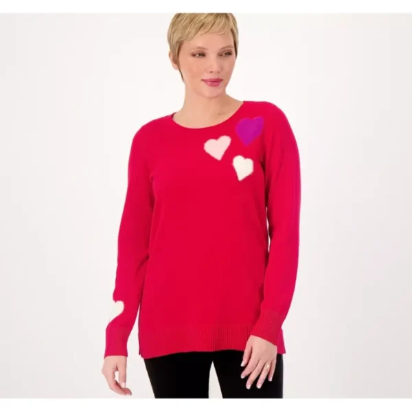Shop All<Belle by Kim Gravel Hearts Desire Sweater - a world of fashionable women's clothing, including a wide selection of dresses and trendy accessories.