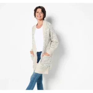 Dresses<Belle by Kim Gravel Intarsia Animal Cardigan with Pockets - a world of fashionable women's clothing, including a wide selection of dresses and trendy accessories.