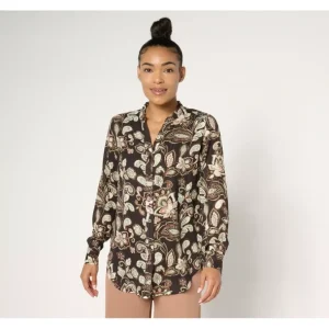 Belle by Kim Gravel Let the Good Times Scroll Tunic Blouse - a world of fashionable women's clothing, including a wide selection of dresses and trendy accessories.> Hat