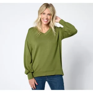 Belle by Kim Gravel MegaModal Balloon Sleeve V-Neck Top - a world of fashionable women's clothing, including a wide selection of dresses and trendy accessories.> Hat