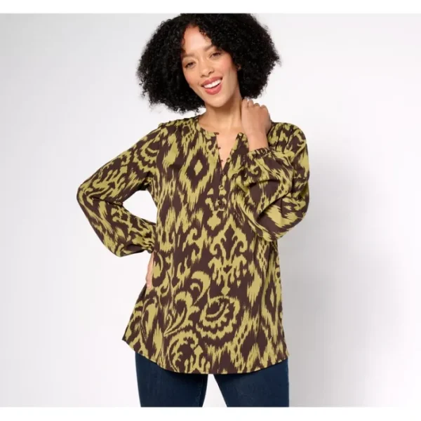 Shop All<Belle by Kim Gravel Modern Chic Pintuck Blouse - a world of fashionable women's clothing, including a wide selection of dresses and trendy accessories.