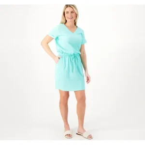 Dresses<Belle by Kim Gravel Packabelle Drawstring Waist Dress - a world of fashionable women's clothing, including a wide selection of dresses and trendy accessories.