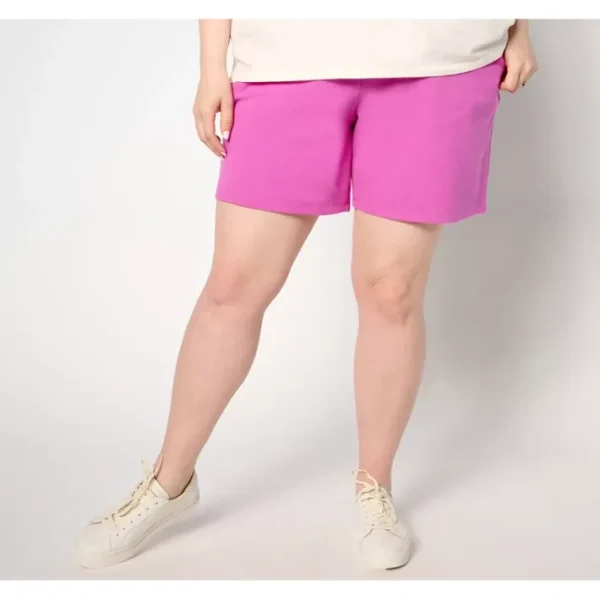Shop All<Belle by Kim Gravel Perfect Pique 7" Solid Short - a world of fashionable women's clothing, including a wide selection of dresses and trendy accessories.