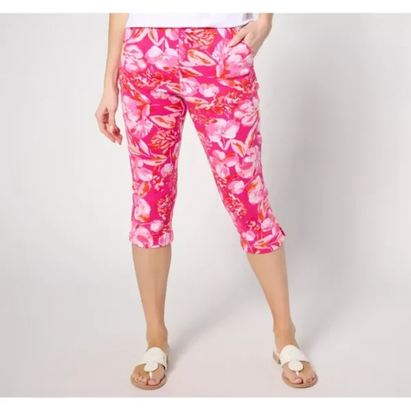 Shop All<Belle by Kim Gravel Perfect Pique Fresh Picked Capri, Regular - a world of fashionable women's clothing, including a wide selection of dresses and trendy accessories.