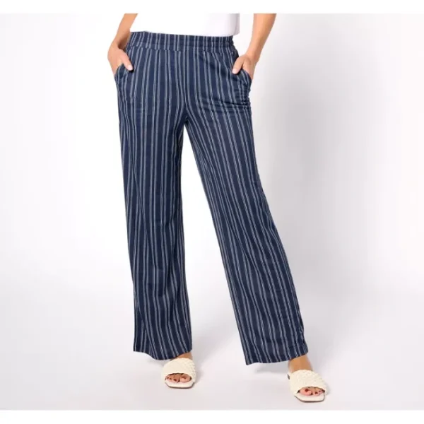 Shop All<Belle by Kim Gravel Pet Cabana Knit Twin Stripe Resort Pants - a world of fashionable women's clothing, including a wide selection of dresses and trendy accessories.
