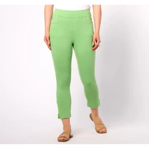 Belle by Kim Gravel Pet Coastal Crop Perfect Ponte Pants - a world of fashionable women's clothing, including a wide selection of dresses and trendy accessories.> Coats