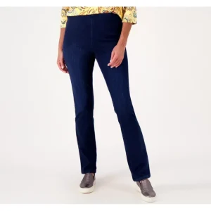 Fashion<Belle by Kim Gravel Pet Flexibelle Slim Straight Leg Jeans - a world of fashionable women's clothing, including a wide selection of dresses and trendy accessories.