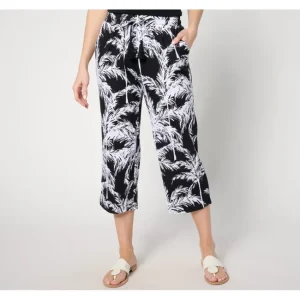 Fashion<Belle by Kim Gravel_Pet Packabelle Paradise Palm Cropped Pant - a world of fashionable women's clothing, including a wide selection of dresses and trendy accessories.