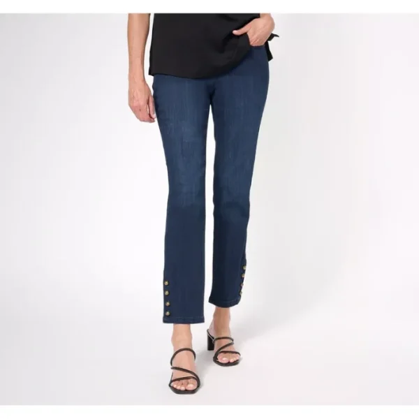 Shop All<Belle by KIm Gravel Pet Primabelle Button Hem Ankle Jean - a world of fashionable women's clothing, including a wide selection of dresses and trendy accessories.