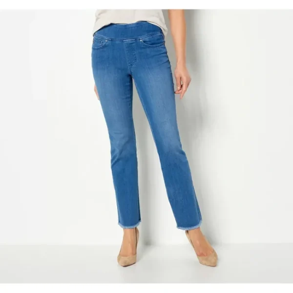 Shop All<Belle by Kim Gravel Pet Primabelle Frayed Edge Boot Cut Jean - a world of fashionable women's clothing, including a wide selection of dresses and trendy accessories.