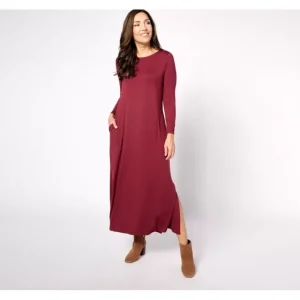 Dresses<Belle by Kim Gravel Pet Rayon Span Bracelet Sleeve Maxi Dress - a world of fashionable women's clothing, including a wide selection of dresses and trendy accessories.