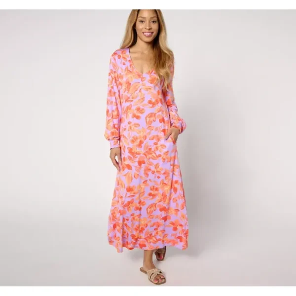 Dresses<Belle by Kim Gravel Pet. Rayon Spandex Blooms Maxi Dress - a world of fashionable women's clothing, including a wide selection of dresses and trendy accessories.