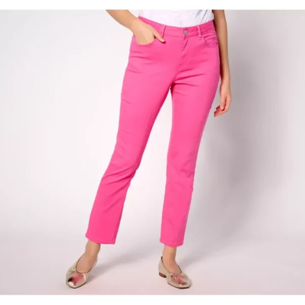 Shop All<Belle by Kim Gravel Pet TripleLuxe Twill Button Front Jean - a world of fashionable women's clothing, including a wide selection of dresses and trendy accessories.