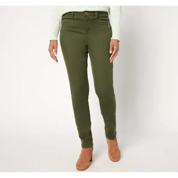 Belle by Kim Gravel Pet TripleLuxe Twill Hip Zip Slim Leg Jean - a world of fashionable women's clothing, including a wide selection of dresses and trendy accessories.> Hat