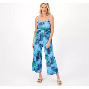 Fashion<Belle by Kim Gravel Petite Cropped Jumpsuit with Removable Strap - a world of fashionable women's clothing, including a wide selection of dresses and trendy accessories.