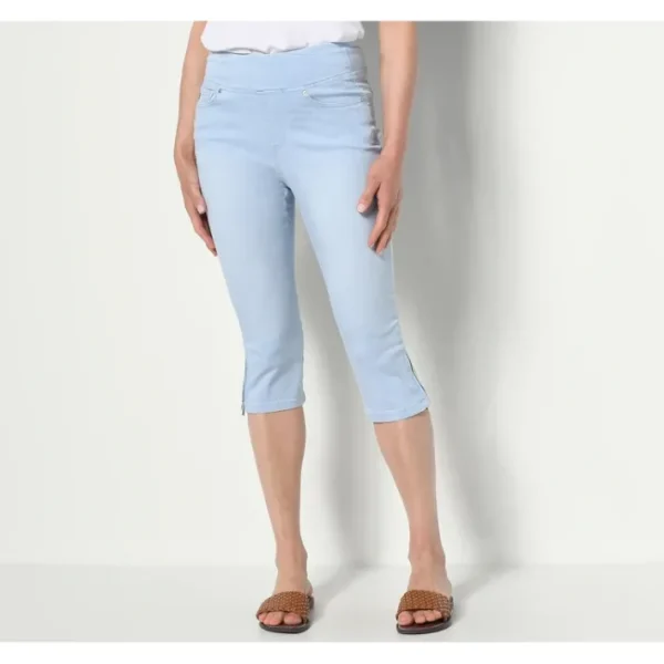 Fashion<Belle by Kim Gravel Petite Denim TripleLuxe - a world of fashionable women's clothing, including a wide selection of dresses and trendy accessories.