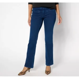 Belle by Kim Gravel Petite Faux Welt Pkt Boot Cut Jean - a world of fashionable women's clothing, including a wide selection of dresses and trendy accessories.> Hat