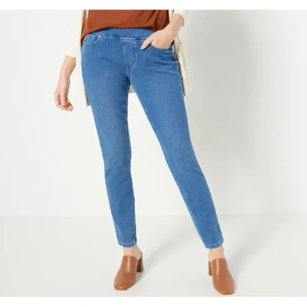 Shop All<Belle by Kim Gravel Petite Flexibelle Jeans w/ Seams - a world of fashionable women's clothing, including a wide selection of dresses and trendy accessories.