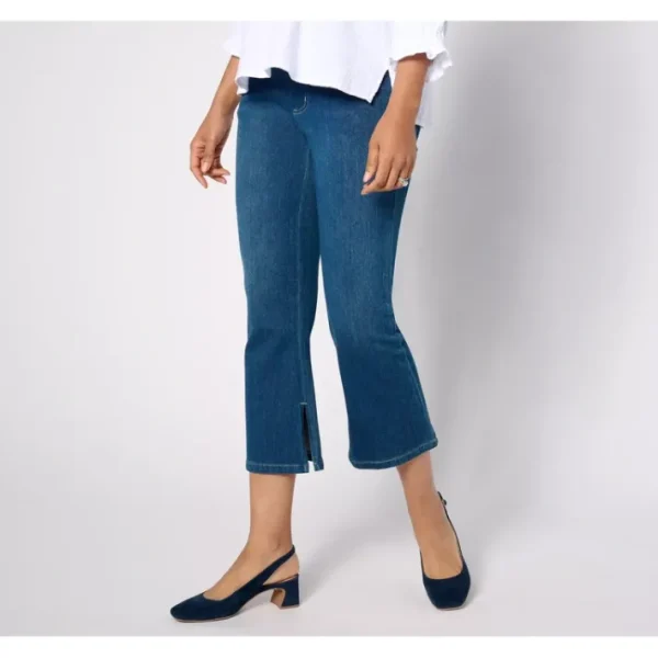 Shop All<Belle by Kim Gravel Petite Flexibelle Kickity Jean - a world of fashionable women's clothing, including a wide selection of dresses and trendy accessories.