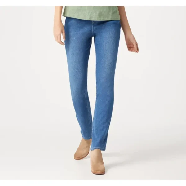 Shop All<Belle by Kim Gravel Petite Flexibelle Tulip Pocket Jeans - a world of fashionable women's clothing, including a wide selection of dresses and trendy accessories.