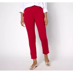Belle by Kim Gravel Petite Nautical Gold Button Ponte Ankle Pant - a world of fashionable women's clothing, including a wide selection of dresses and trendy accessories.> Hat