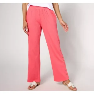 Belle by Kim Gravel Petite Packabelle Buttoned Up Relaxed Pant - a world of fashionable women's clothing, including a wide selection of dresses and trendy accessories.> Hat
