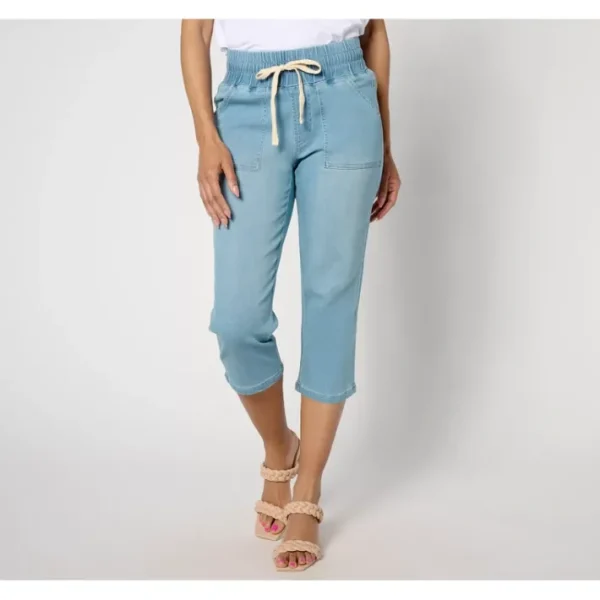 Shop All<Belle by Kim Gravel Petite Primabelle Denim Capri - a world of fashionable women's clothing, including a wide selection of dresses and trendy accessories.