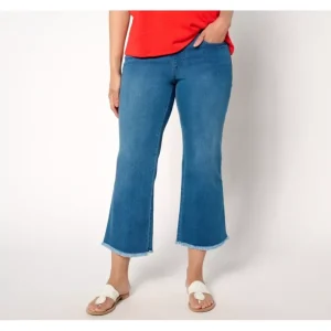 Fashion<Belle by Kim Gravel Petite TripleLuxe Denim Mariner Crop Jeans - a world of fashionable women's clothing, including a wide selection of dresses and trendy accessories.