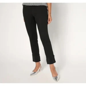 Belle by Kim Gravel Petite TripleLuxe Twill Sparkle Cuff Ankle Jean - a world of fashionable women's clothing, including a wide selection of dresses and trendy accessories.> Hat