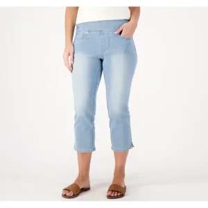 Fashion<Belle by Kim Gravel Petite TruTemp Denim Crop Jean - a world of fashionable women's clothing, including a wide selection of dresses and trendy accessories.
