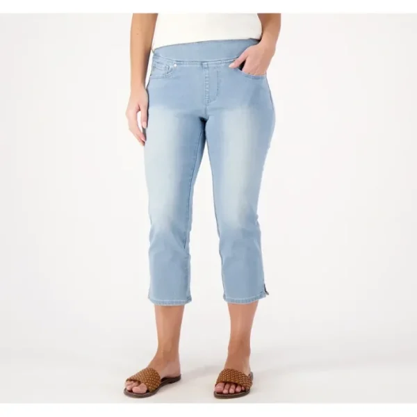 Fashion<Belle by Kim Gravel Petite TruTemp Denim Crop Jean - a world of fashionable women's clothing, including a wide selection of dresses and trendy accessories.