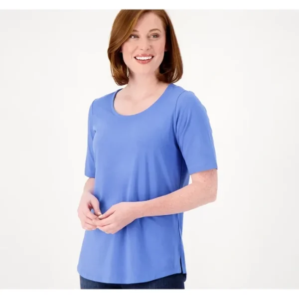 Shop All<Belle by Kim Gravel Primabelle Knit Scoop Neck Top - a world of fashionable women's clothing, including a wide selection of dresses and trendy accessories.